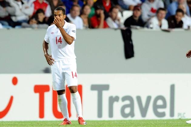 Theo Walcott (England U21) enttäuscht -  Fußball EM Herren U21 EM 2009, U 21, Nationalmannschaft, Nationaltrikot Einzelbild Finale Malmö