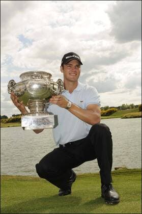 Martin Kaymer (Deutschland), Sieger Open de France 2009 -  Golf Herren Open de France ALSTOM 2009, PGA European Tour, Fotoshooting, Einzelbild Saint Quentin en Yvelines Paris Freude,
