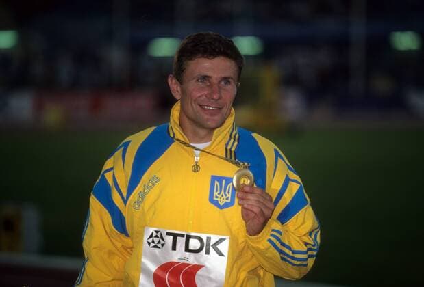 Sergej Bubka (Ukraine), Weltmeister 1995 im Stabhochsprung Leichtathletik WM Herren WM 1995 Einzelbild Göteborg