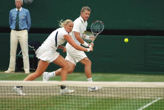 Anna Lena Groenefeld (Deutschland, li.) und Mark Knowles (Bahamas) -  Tennis All England Championships 2009, Grand Slam Gruppe Wimbledon London