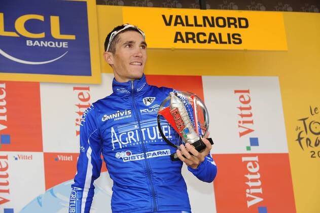 Brice Feillu (Frankreich Agritubel) gewinnt die 7. Etappe der Tour de France 2009 -  Radsport Herren Tour de France 2009, Straßenradsport, Straße, Rad, Vdig Einzelbild 7. Etappe: Barcelona - Andorra Arcalis Freude,