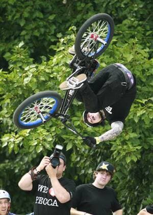 Mark Webb (England) BMX Herren BMX Masters 2009, Freestyle, Finale Miniramp Einzelbild Köln