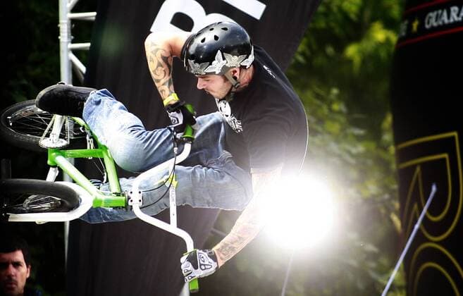 Chris Mahoney (England) BMX Herren BMX Masters 2009, Freestyle, Finale Miniramp Einzelbild Köln