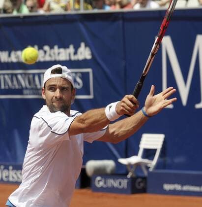 Nicolas Kiefer (Deutschland) Tennis Herren Mercedes Cup 2009, ATP Tour Einzelbild Weißenhof Stuttgart