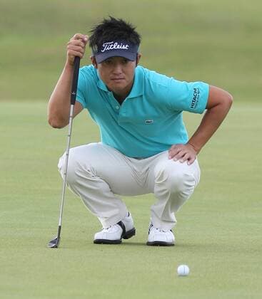 Ryuji Imada (Japan) -  (LON20091607026) Golf Herren The British Open Championship 2009, PGA European Tour Einzelbild Turnberry Ayrshire Nachdenklichkeit,