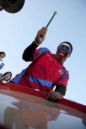 A Costa Rica fan . Icon090707091 EDITORIAL USE ONLY