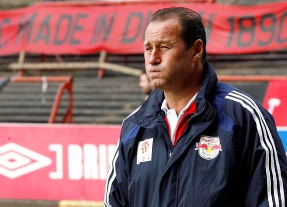DUBLIN - Champions League Qualifikation, Red Bull Salzburg Bild zeigt Trainer Huub Stevens (RBS).  o0 FC Redbull RB Einzelbild Porträt