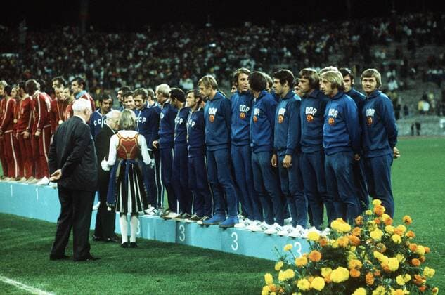 DDR belegt bei den Olympischen Spielen 1972 in München den 3. Platz Fußball OS Sommer Herren Olympische Spiele 1972, Sommerspiele, Länderspiel, Nationalteam, Totale o0 Olympiateam München