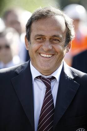 UEFA Präsident Michel Platini (Frankreich) während der Besichtigung in Wroclaw, Austragungsort der EM 2012 -  (EN00258589012) Fußball EM Herren Vorschau 2009, Euro 2012, Besichtigung, Begehung, Vdig Porträt Wroclaw