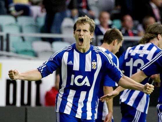 Tobias Hysen (IFK Göteborg) jubelt -  (KP0300001) Fußball EC 1 Herren Champions League Quali 2009 2010, IFK Göteborg, Vdig Einzelbild Göteborg Freude,