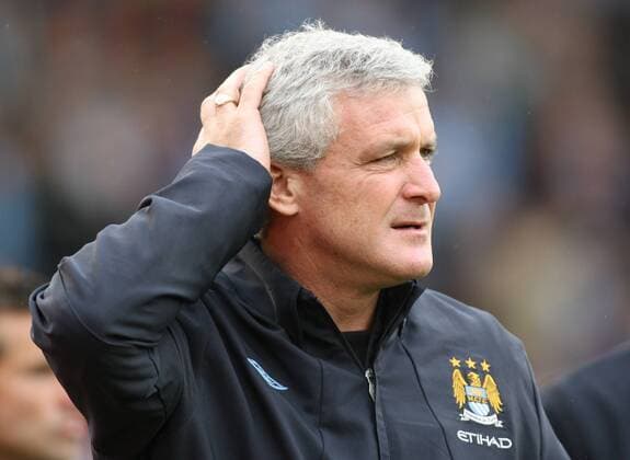 Trainer Mark Hughes (Manchester City) -  Fußball Herren Testspiel 2009 2010, Test, Manchester City Einzelbild Barnsley