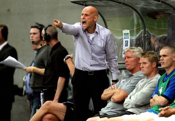 Trainer Stale Solbakken (FC Kopenhagen) -  Fußball EC 1 Herren Champions League Quali 2009 2010 Gruppe Stabaek