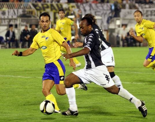 Belgrade, Savvas Poursaitidis(L) Apoel and Almami Moreira(R) Partizan :  o0 FC Apoel Nikosia