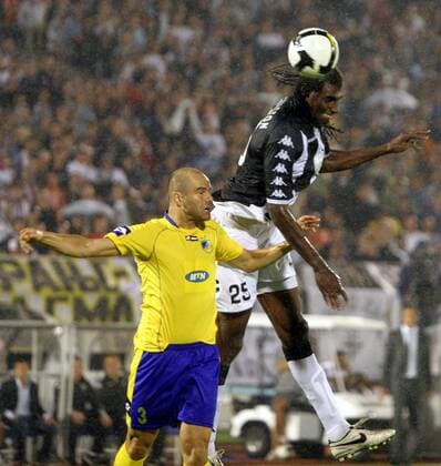 Belgrade, Paulo Jorge(L) Apoel and Silva Washington (R) Partizan :  o0 FC Apoel Nikosia