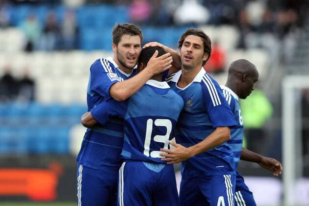 Joie de Andre Pierre Gignac (L) et de l equipe - France -  NLeGouicFEP o0 Freude