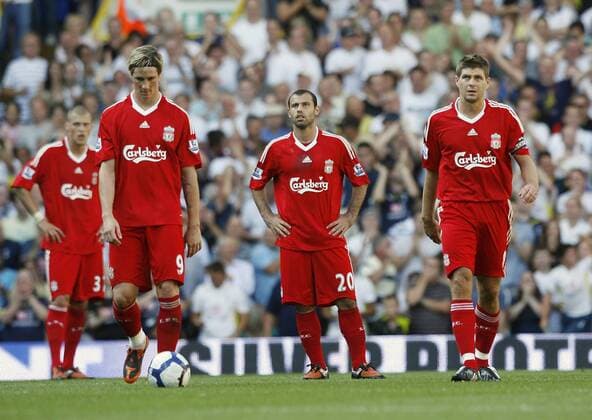 Liverpool s Steven Gerrard (re.) and Fernando Torres - EDITORIAL USE ONLY. No use with unauthorised audio, video, data, fixture lists, club league logos or live services. Online in-match use limited to 120 images, no video emulation. No use in betting, games or single club league player publications.