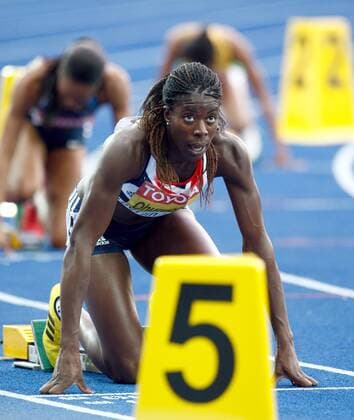 Großbritannien, Black History Month im Oktober - Sport BERLIN, Weltmeisterschaften, 400m Lauf, Damen. Bild zeigt Christine Ohuruogu (GBR). -  o0 Leichtathletik