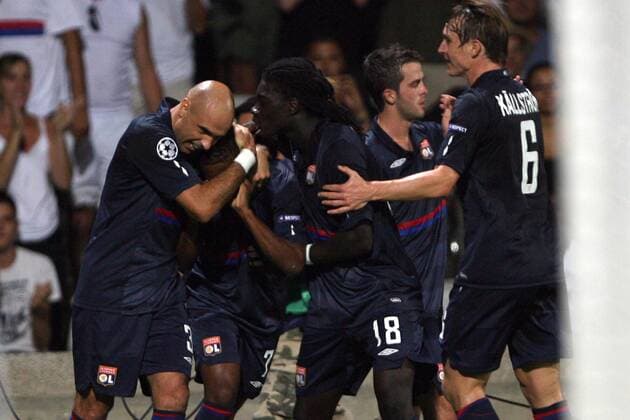Michel Bastos et Cris (Olympique Lyonnais, Lyon, OL) - EddyxLEMAISTRE  o0 Jubel, Qualifikation, Freude