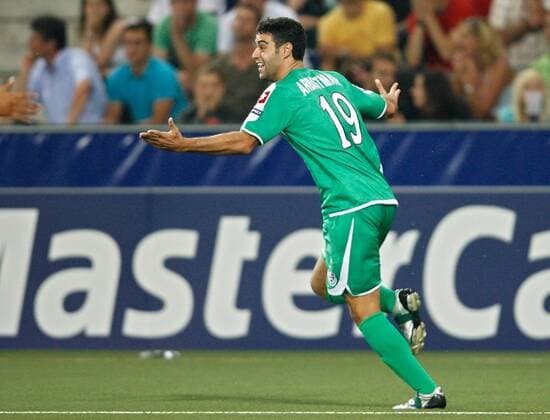 SALZBURG, Champions League Qualifikation Maccabi Haifa Bild zeigt den Jubel von Shlomi Arbeitman (Haifa). -  o0 Jubel, Freude