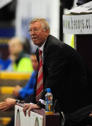 Sir Alex Ferguson manager of Manchester United EDITORIAL USE ONLY. No use with unauthorised audio, video, data, fixture lists, club league logos or live services. Online in-match use limited to 120 images, no video emulation. No use in betting, games or single club league player publications. o0 Trainer