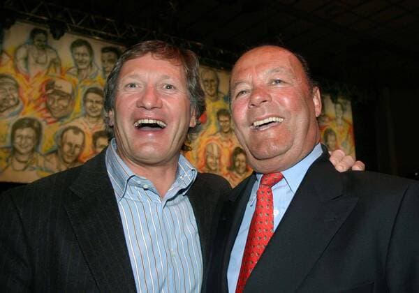 Franz Klammer (li.) und Toni Sailer (AUT) auf der 40 Jahre Inter Gala  o0 privat o0 Anton Toni o0 Skisport