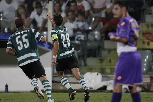 Jubel Joao Moutinho (Sporting Lissabon) (C) 
