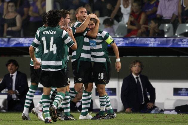 Jubel Joao Moutinho (Sporting Lissabon) (R) 