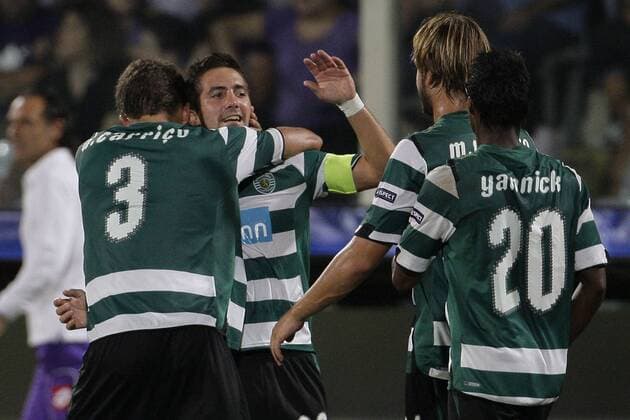 Jubel Joao Moutinho (Sporting Lissabon) (2L) 