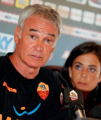Trainer Claudio Ranieri und Präsidnetin Rosella Sensi (beide AS Rom) xAndreaxStaccioli