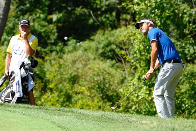 Fredrik Jacobson (SWE) chips on to the 5th green - Icon2870909041552 EDITORIAL USE ONLY