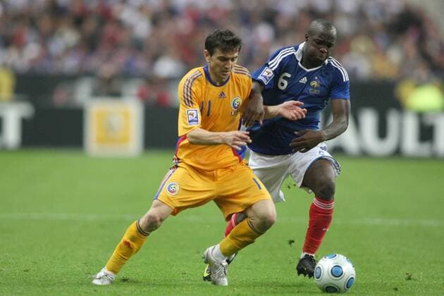 Lassana Diarra (FRA, r.) vs Romeo SURDU (Romania), NLEGOUICFEP 