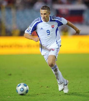 WM Qualifikation: Slowakei (weiß) vs Tschechien (rot): Stanislav SESTAK (SVK)  o00 Bratislava