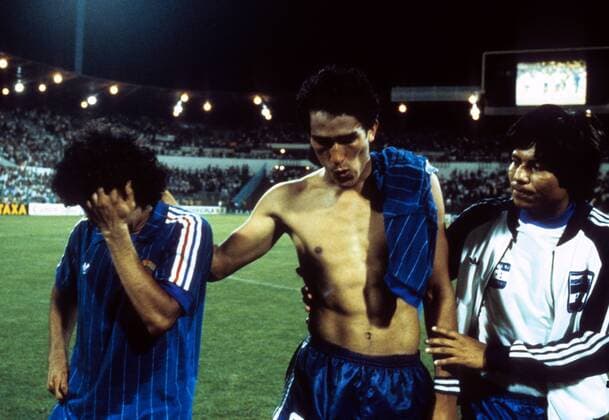 Spieler aus Honduras enttäuscht Fußball WM Herren WM 1982, Länderspiel, Nationalteam, Gruppe Saragossa Enttäuschung,