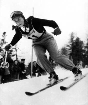 St. Moritz, GRETCHEN FRASER (USA) , Olympiasiegerin  - ZUMAk09