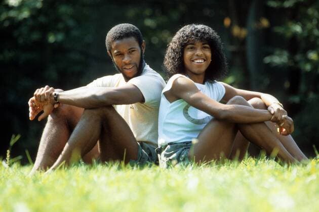 Evelyn Ashford (USA) mit Ehemann John Leichtathletik Damen Leichtathletik 1985, Gruppe