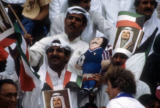 Fans aus Kuwait in Valladolid - WM 1982 Fußball WM Herren WM 1982, Länderspiel, Nationalteam, Gruppe Valladolid