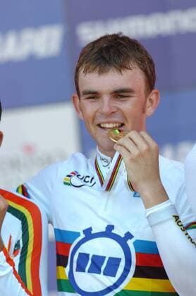 World Championships U23 Weltmeister Jack Bobridge (Australien) -  o0 U 23 Rad Freude Jubel Porträt o00 Zeitfahren Einzelzeitfahren