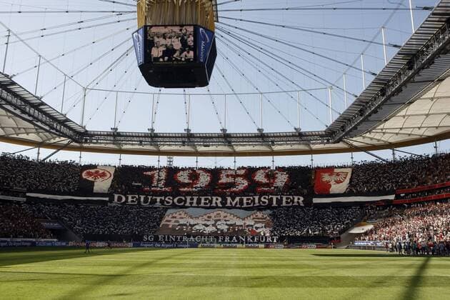 Eintracht Frankfurt vs. 1. FC Nürnberg, Choreographie der Frankfurter Fans Fankurve