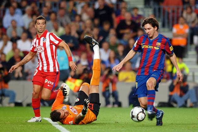 Lionel Messi (FC Barcelona, Barca, R) vs Atletico de Madrid 