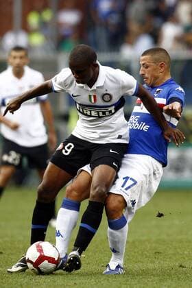 Samuel Eto o (Inter Mailand) - Angelo Palombo (Sampdoria Genua)  o0 FC Internazionale, Etoo