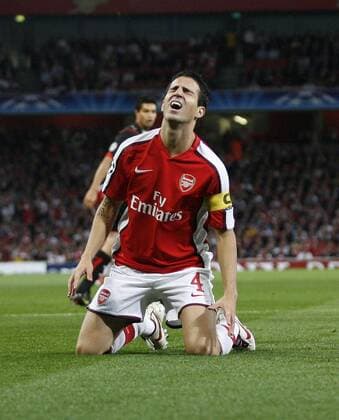 Arsenal s Cesc Fabregas - EDITORIAL USE ONLY. No use with unauthorised audio, video, data, fixture lists, club league logos or live services. Online in-match use limited to 120 images, no video emulation. No use in betting, games or single club league player publications. o0 Arsenal FC London o00 Enttäuschung