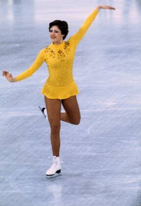 Dianne de Leeuw (Niederlande) Eiskunstlauf OS Winter Damen Olympische Winterspiele Innsbruck 1976, Spiele, Eiskunstlaufen Einzelbild Innsbruck