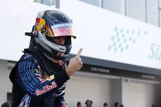 Sebastian Vettel (Deutschland Red Bull) o0 Jubel, Freude o0 Redbull