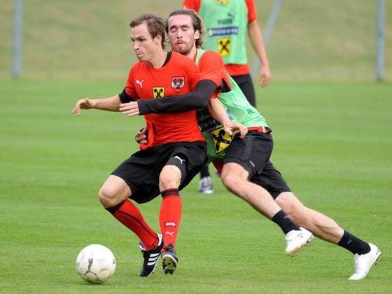 Andreas Ulmer (L) und Christian Fuchs (AUT). 