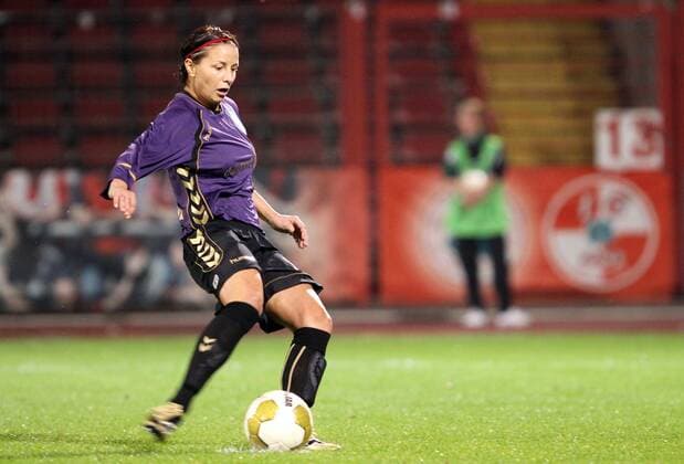 Inka Grings (FCR 2001 Duisburg) o0 EC 1, Aktion, Einzelbild, Freisteller