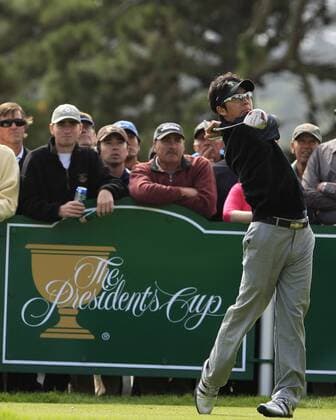 Ryo Ishikawa (JPN) of the International Presidents Cup team in action during the 8th Presidents Cup - ZUMAcj3 o00 The President s