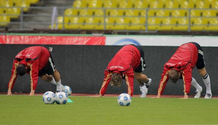Players of German National Team hold a training session  RE0BFFA5
