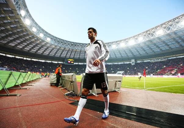 Michael Ballack (Deutschland) im Luzniki Stadion in Moskau