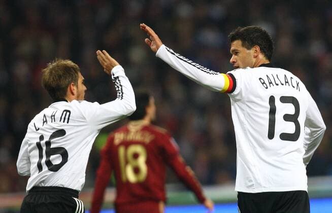 Philipp LAHM (Deutschland, li.) Michael BALLACK (Deutschland, re.) o0 Jubel Freude