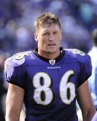Baltimore Ravens Todd Heap (86) walks the sideline during the fourth quarter of the game against the Cincinnati Bengals at M&T Bank Stadium in Baltimore on October 11, 2009. The Bengals beat the Ravens 17-14.  WAP20091011727